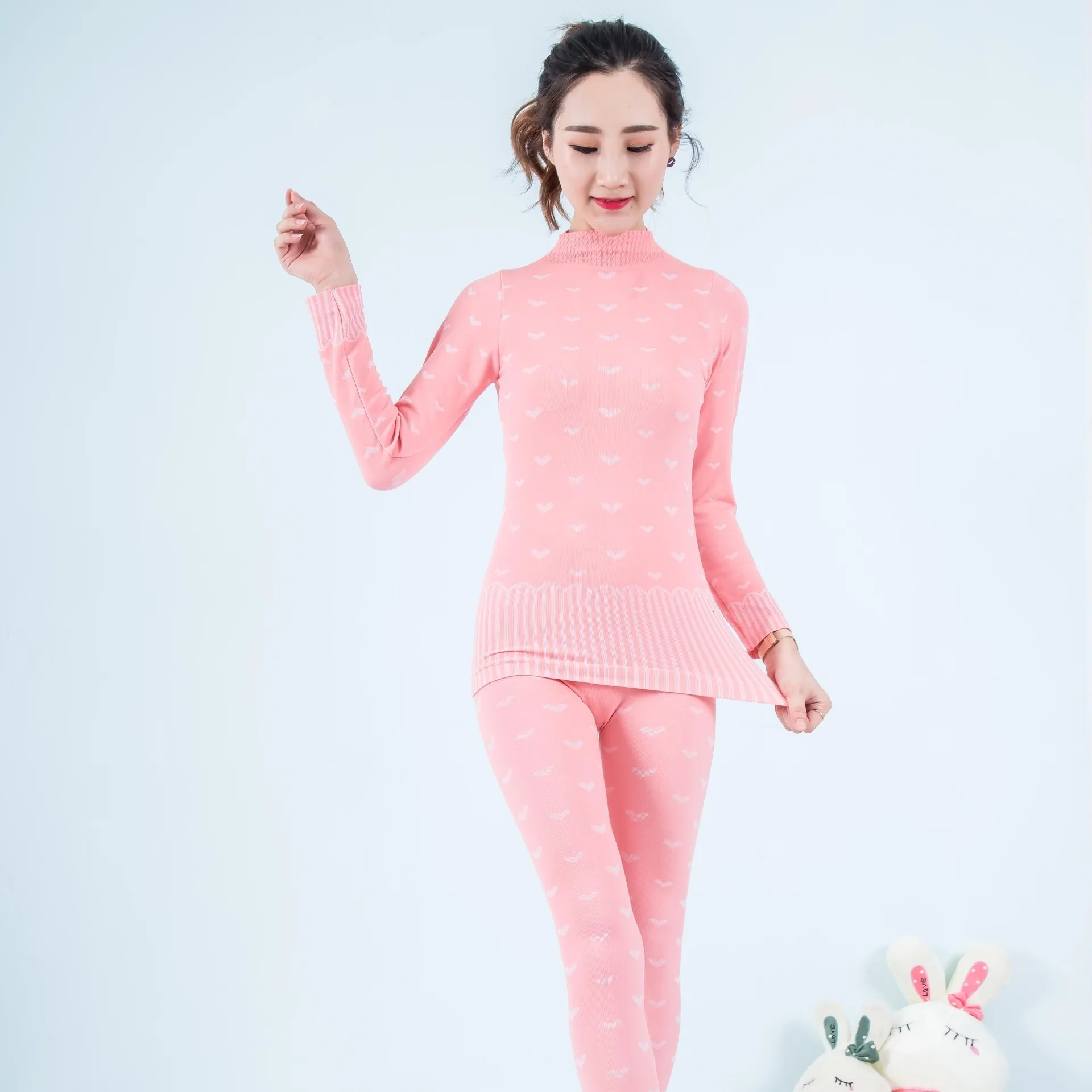 woman Warm suit Женское термобелье для похудения, кальсоны, зимнее термобелье с длинным рукавом, женское термобелье, зимнее Белье для сна, L XL XXL - Цвет: woman Warm suit