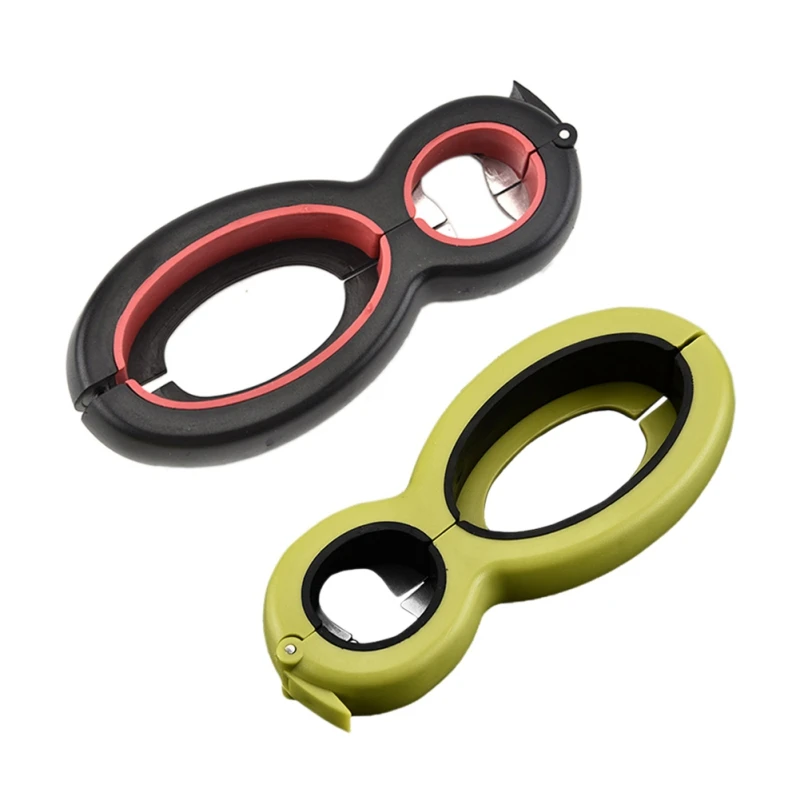 6 In 1 Multi-function Stainless Steel Can Beer Bottle Opener Screw Kitchen Tool Bottle Openers Can Opener Drop shipping