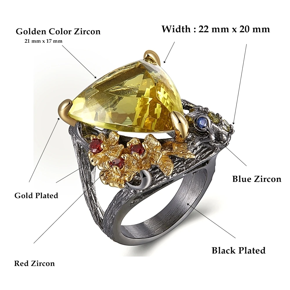 Big golden stone ring (2)