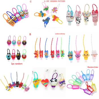 

30ML Silicone Cartoon Travel Portable Safe Gel Holder With Hang Rope Mini Hand Sanitizer Disposable No Clean Detachable Cover