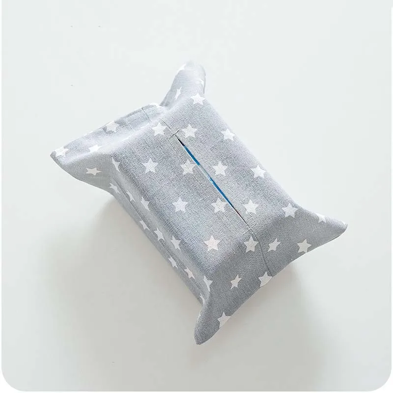 grey star Коробка для салфеток, держатель для автомобильного контейнера, коробка для салфеток, держатель для плюшевых бумажных полотенец, коробка для бумажных полотенец, квадратная коробка для домашнего декора - Цвет: grey star