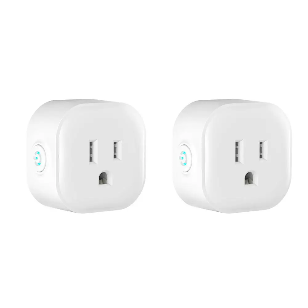 2PCS Wi-Fi умный переключатель разъем для Alexa Google Home Функция синхронизации беспроводной мини пульт дистанционного управления электрический адаптер США штекер - Цвет: 2PCS