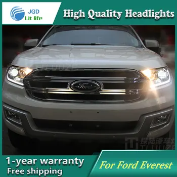 

Car Styling Head Lamp case for Ford Everest Headlight 2016 LED Everest Headlights DRL Daytime Running Light Bi-Xenon HID