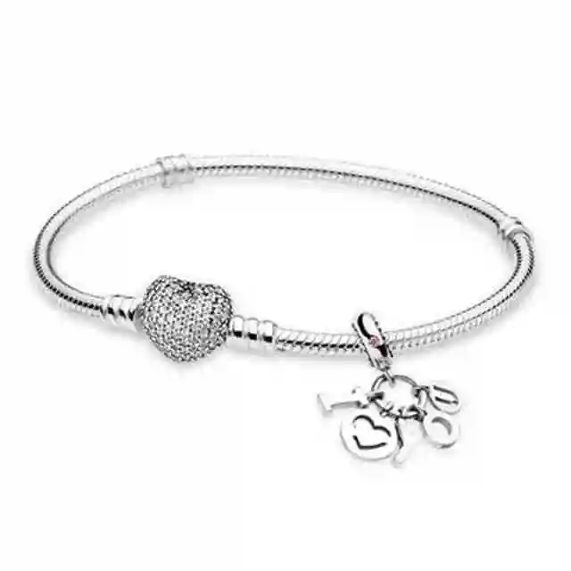 

Keris Shop 100% 925 Sterling Silver I LOVE YOU BRACELET GIFT SET fit DIY Original charm Bracelets jewelry set Free Shipping