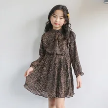 В году, осенне-зимнее утепленное бархатное платье для девочек модное леопардовое платье для маленьких девочек персональное детское платье для девочек#8278