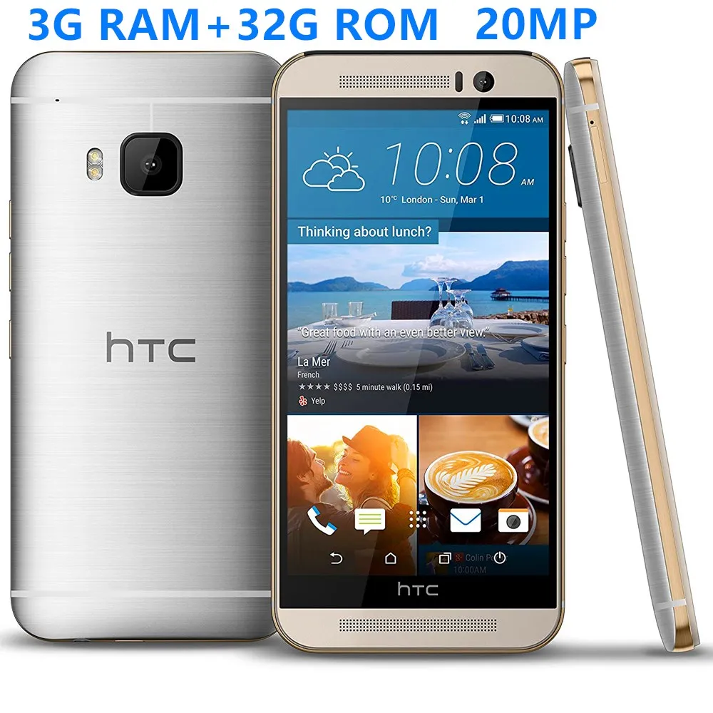 Nearly new used Smartphones HTC M9 Octa Core 4G LTE 3G RAM+32G ROM 5.0INCH 20MP Android Mobile phones cheap celulares Unlocked