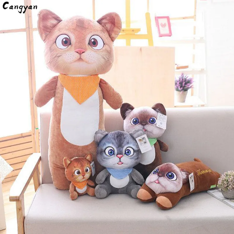 Cute standing posture sitting tomato cat doll popular kitten simulation decorative children's playmate gift | Игрушки и хобби