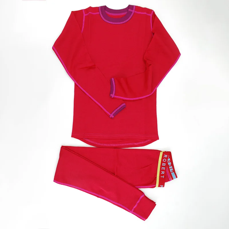 Зимнее детское термобелье из мериносовой шерсти; комплект из более плотного топа и штанов; одежда для маленьких мальчиков и девочек; подштанники - Цвет: Regular 220GSM