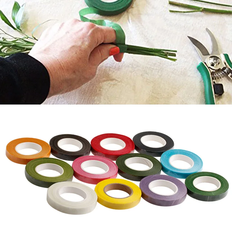 

Florist Stem Tape - Wire Floral Work - Buttonholes Craft Floristry Green