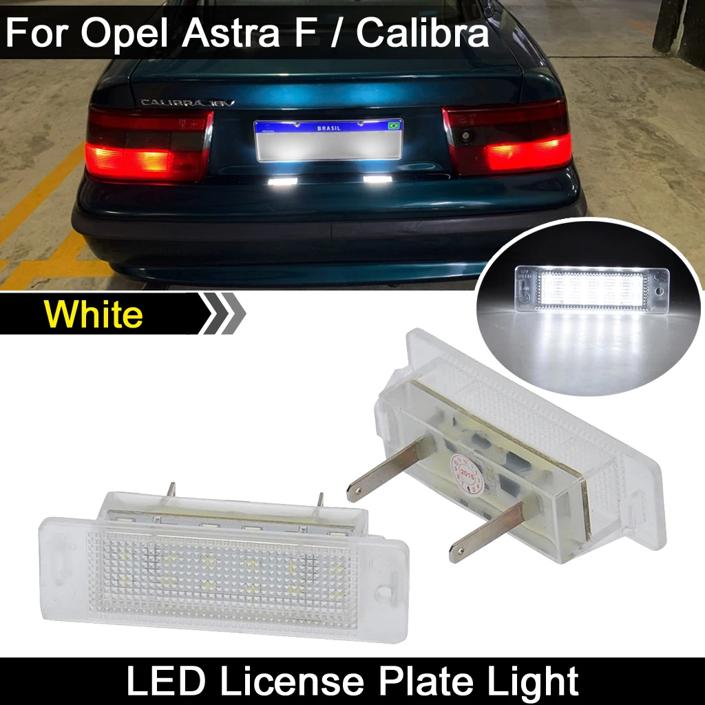 GOFORJUMP 2pcs Car Special Canbus LED License Plate Light For O/pel