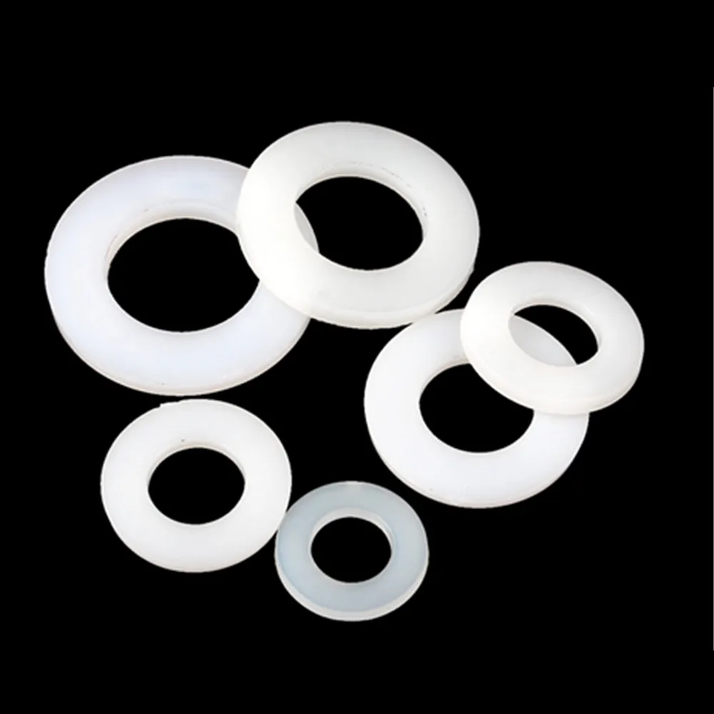 100 шт. белые пластиковые нейлоновые шайбы M2 M2.5 M3 M4 M5 M6 M8|nylon washer|washer gasketwasher flat |