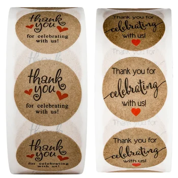 

Thank You for Celebrating with Us Stickers for Invitation Card Wedding Birthday Anniversary Festival Party Favors Gift Wrapping