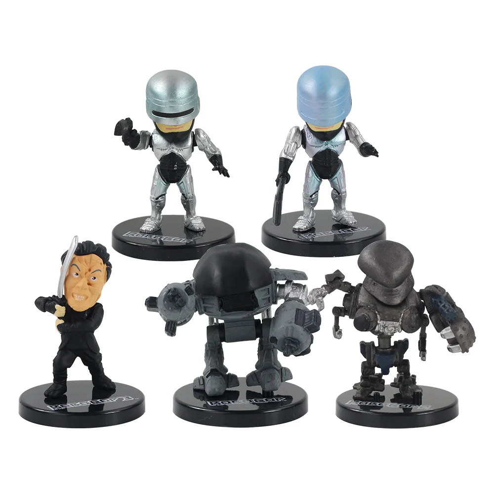 6-7 см 5 шт./компл. версия RoboCop робот полицейский ПВХ Фигурки коллекционные игрушки-модели Подарочные