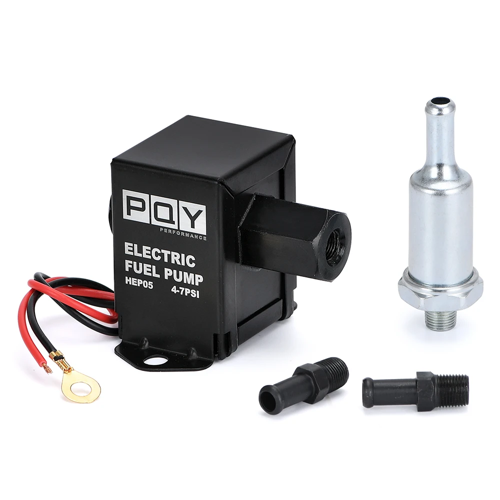 Universal 12V Electronic Inline Fuel Pump 4-7PSI High Pressure 90LPH Gas Petrol Diesel Compatible 40104 40106 40107 P502 fuel pump