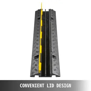 

Cable Protectors Ramp Floor Cover Protector 3 Pack of Rubber 2 Channel