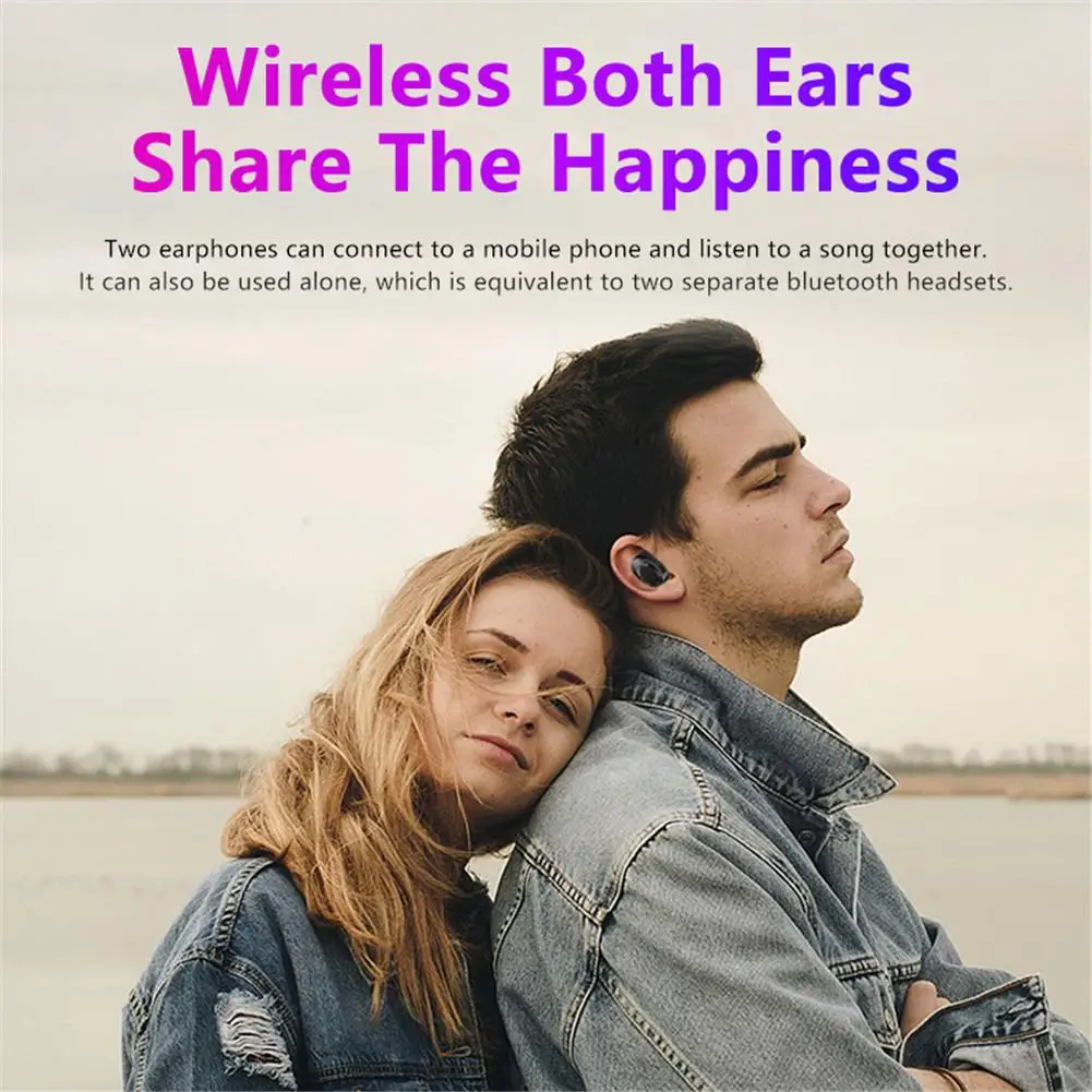TWS Bluetooth 5.0 Earphone Binaural Wireless Earbuds Noise Cancelling for iPhone 11Pro Max XS MAX XS XR X Android Phones