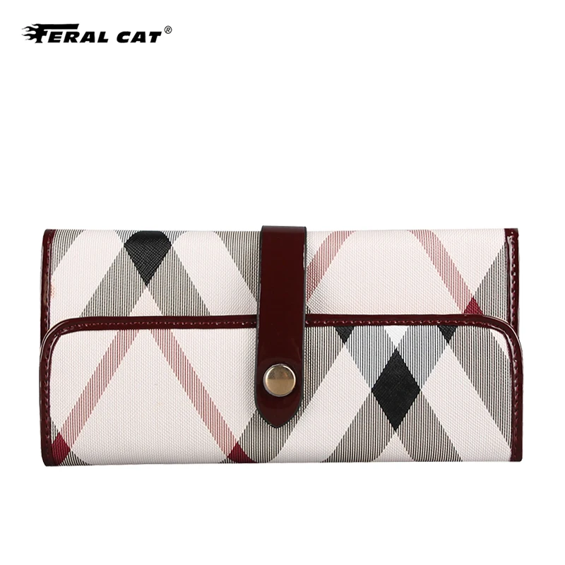 

Feral Cat Wallet Women High Quality PVC Leather Purse Card Holder Hand Hold Wallet Fashionable Coins Pocket Female Purse Clutch
