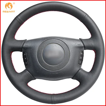 

MEWANT Black Artificial Leather Car Steering Wheel Cover for Audi A6 2000-2004 A8 2000-2002 Interior Accessories Parts