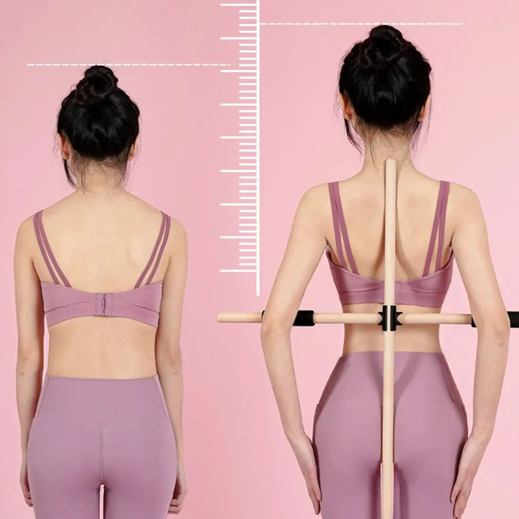 Fitness Shape Wooden Stick Open Shoulders Back Standing Posture To Correct Hunchback Correction Cross Yoga | Красота и здоровье