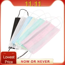 50 шт., маска для рта, одноразовая, черная, хлопковая, маска для лица, медицинская маска, противопылевая маска, фильтр, петля для ушей, активированный карбюратор, Hypoallerge# B