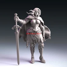 

1/24 75mm 1/32 56mm Resin Model Beautiful Pretty Girl Warrior Soldier 3D Print Figure Unpaint Sculpture