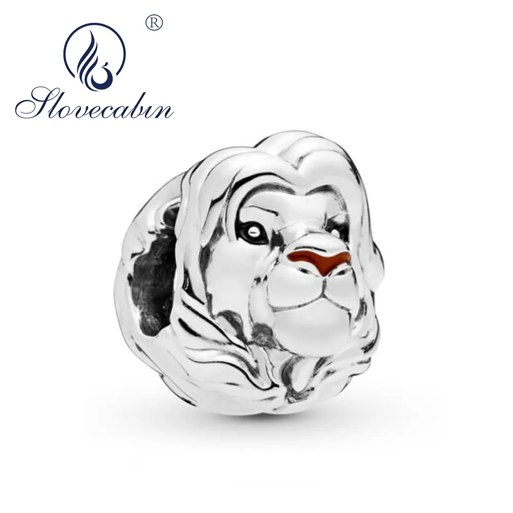 Lovecabin 925 пробы серебро Лето Simba& Mufasa закат болтаются Шарм Львы бусины для изготовления ювелирных изделий женский браслет