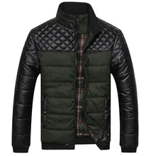 Новые зимние весенние Толстые мужские куртки и пальто из искусственной кожи в стиле пэчворк дизайнерские модные мужские куртки