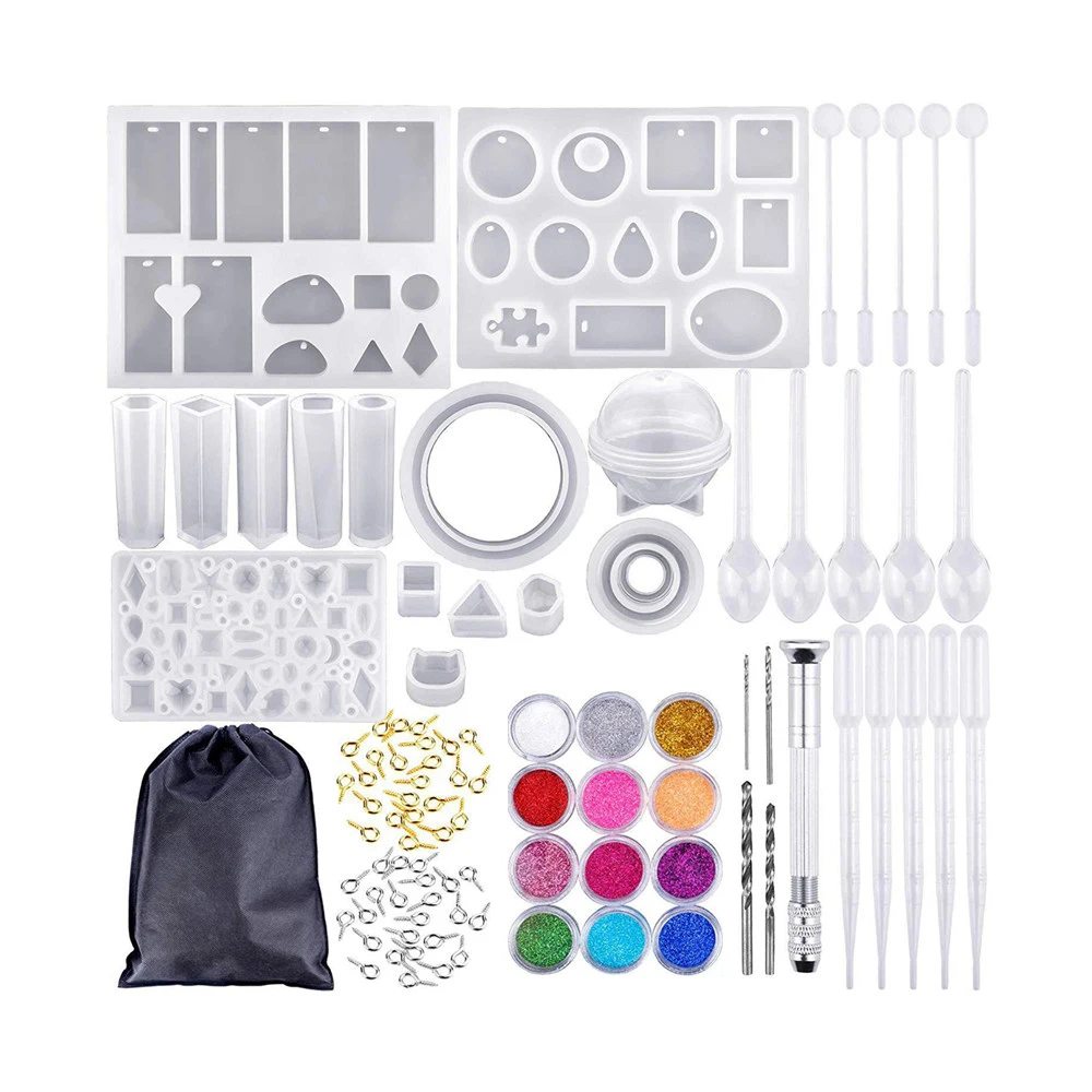 

Silicone Resin Casting Molds Kits Jewelry Craft making Mold Tools Set Jewelry Pendant Epoxy Mould Stud Earrings Eye Screw Pins
