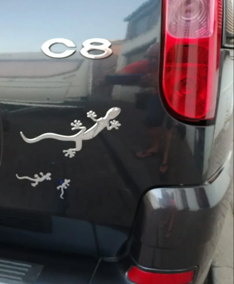 Милый геккон для мамы и детей, забавная 3D Автомобильная наклейка, украшение автомобиля, наклейка, мягкая ПВХ хромированная эмблема, значок, наклейка, аксессуары