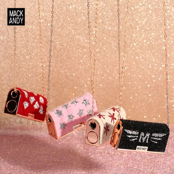 

MACK ANDY matte lipstick in hand bag sexy red nude makeup silky lip cream long lasting waterproof orange lipstick BN205