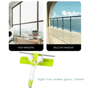 

Shower Window Cleaner Brush Head With Handle Rotating Window Brush Heads Glass Cleaner Scrubber Brush With Handle For Bathroom