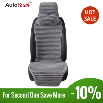 

AUTOYOUTH New Winter Nano Velvet Car Seat Cover With Headrest 5 Colored Universal Car Seat Cushion Protector Car-Styling