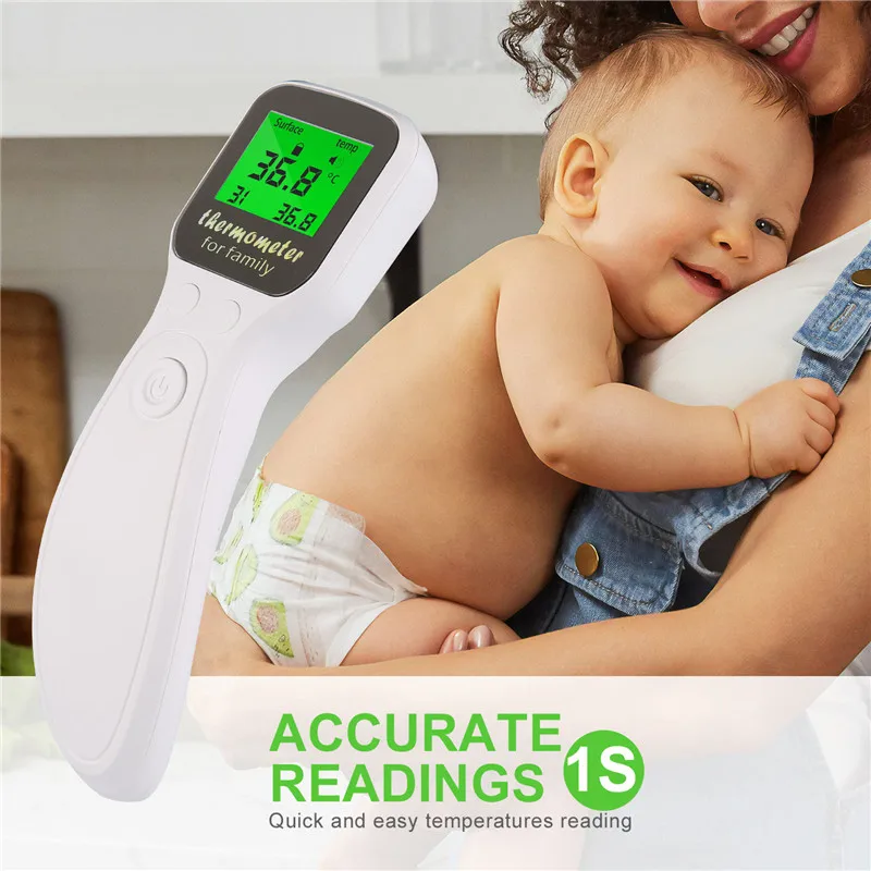 

Baby Forehead Thermometer LCD Body Temperature Fever Digital Non Contact Infrared IR Measurement Tool Gun for Baby Adult