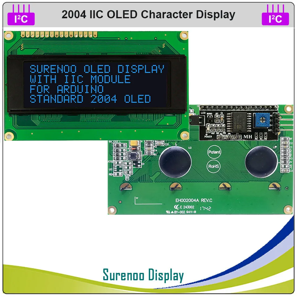 Фото Реальный OLED-дисплей, IIC/I2C/TWI 2004 204 20*4 ЖК-модуль с последовательным символом, экран LCM №2