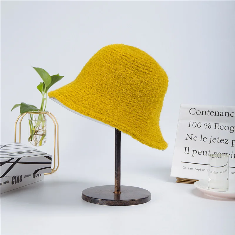 [LANMREM] Весенняя и зимняя новая продукция, модная одноцветная Шерстяная кепка с изображением Джокера солнышка PA691 - Цвет: yellow