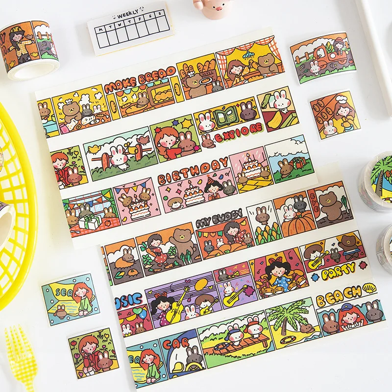 

"Happy Tour" 1 Roll 5m Masking Tape Washi Tape Beautiful Scrapbooking Tapes Craft Decor Gift Wrap Paper Tapes