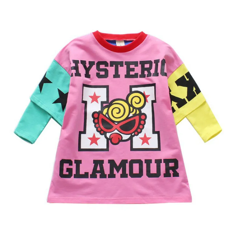 

Kids Girls Sweatshirts Clothes Cartoon Print Baby Infant Outwear Japanese Fashion Children Clothing Tshirt Autumn Spring