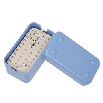 

40 Holes Dental Plastic Endo Box With Ruler Files Bur Holder Blocks Stand Clean Autoclavable Sterilization Case Tools