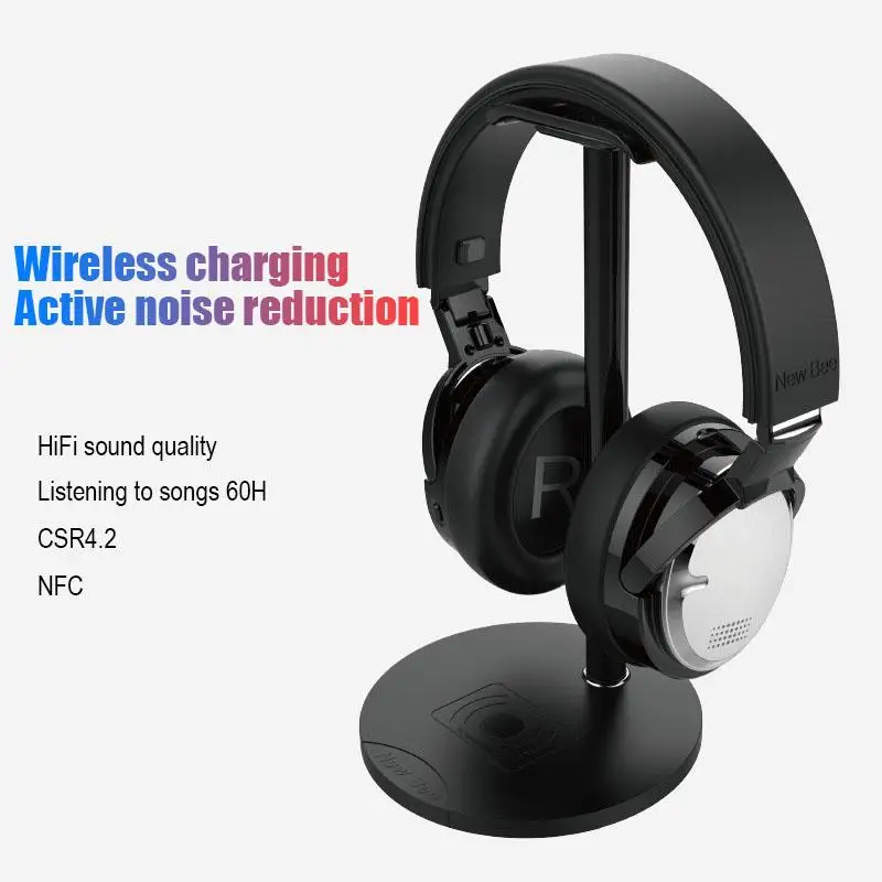 

Bluetooth-compitible 4.2 Headphone Earphone with Wireless Charging Holder Noise Reduction Quick Pairing Headphone Headsets