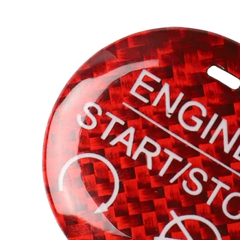 

Sticker Switch button cover Red Decorative Carbon Fiber 1pc Car Interior Parts
