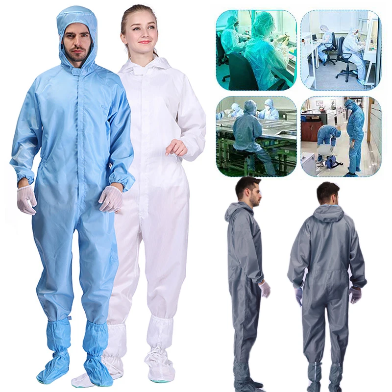 Jumpsuit Overalls Protection-Suits Work-Clothes Hooded-Dust-Free Washable Plus-Size 4XL