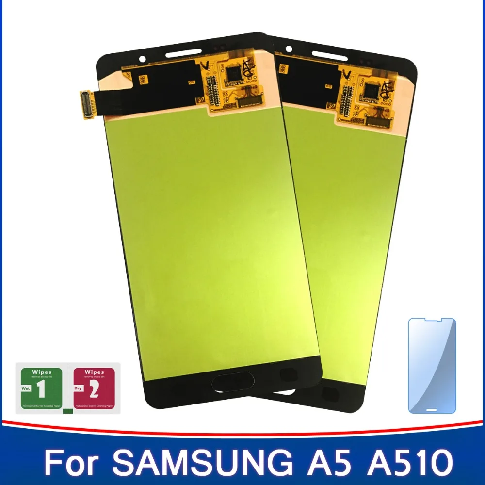 2 шт. высокое качество дисплей для Samsung Galaxy A5 A510 A510F A510M A510FD A5100 A510 супер AMOLED ЖК сенсорный экран дигитайзер