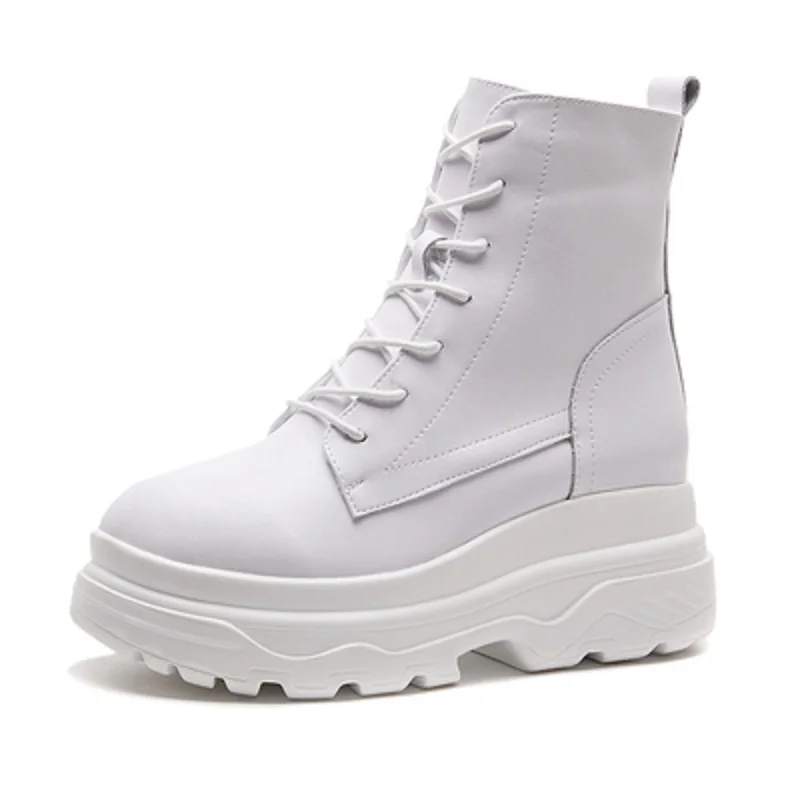 

Spring and Autumn Martin boots female 2019 new short boots Chun Yinglun wild high-heeled white short boots thickened inside the