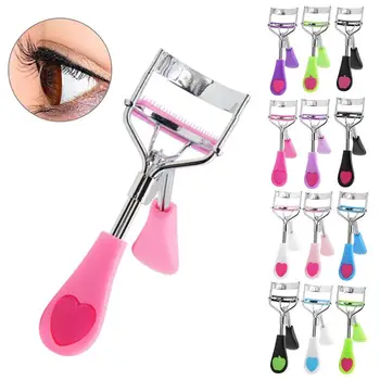 

Makeup Eyelash Curler Beauty Tools Peach Heart Handle With Comb Clip Tweezers Women Cute Eyelash Handle Curl Eye Lash Curler