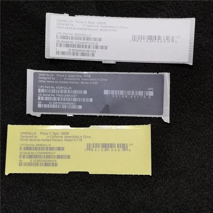 

Sticker for mobile phone box IMEI number and serial number for iPhone 11 11pro max 6 6s 7 8 plus x xs xr xs max for sumsang s8