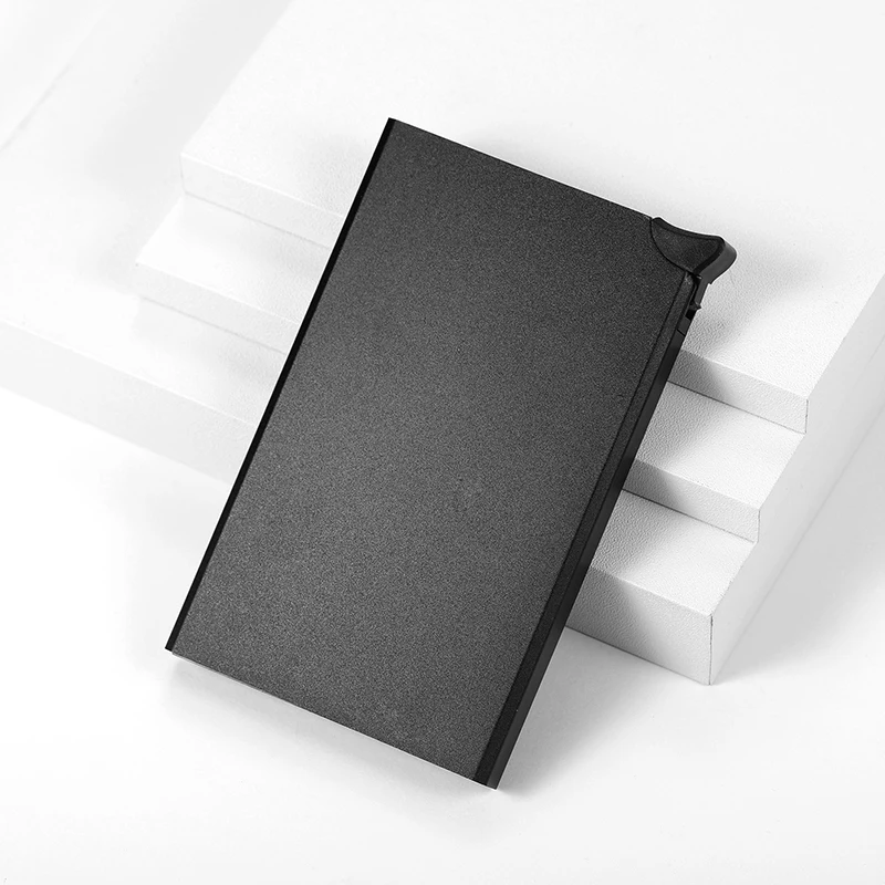 직접 판매 창조적인 사진 사용자 정의 사진 카드 홀더 지갑 RFID 보호 얇은 금속 남자 여자 알루미늄 카드 홀더 지갑
