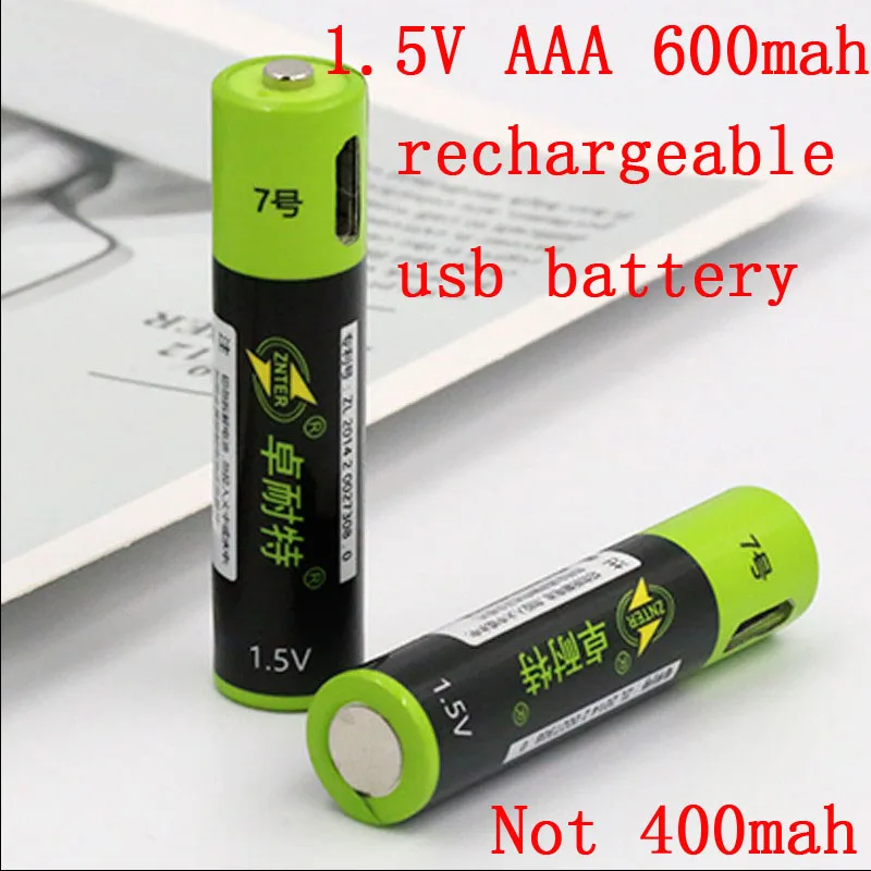 ZNTER 900mwh 1 5 V USB AAA 600mAh литий полимерный ионный аккумулятор usb 2 часа Быстрая зарядка| |