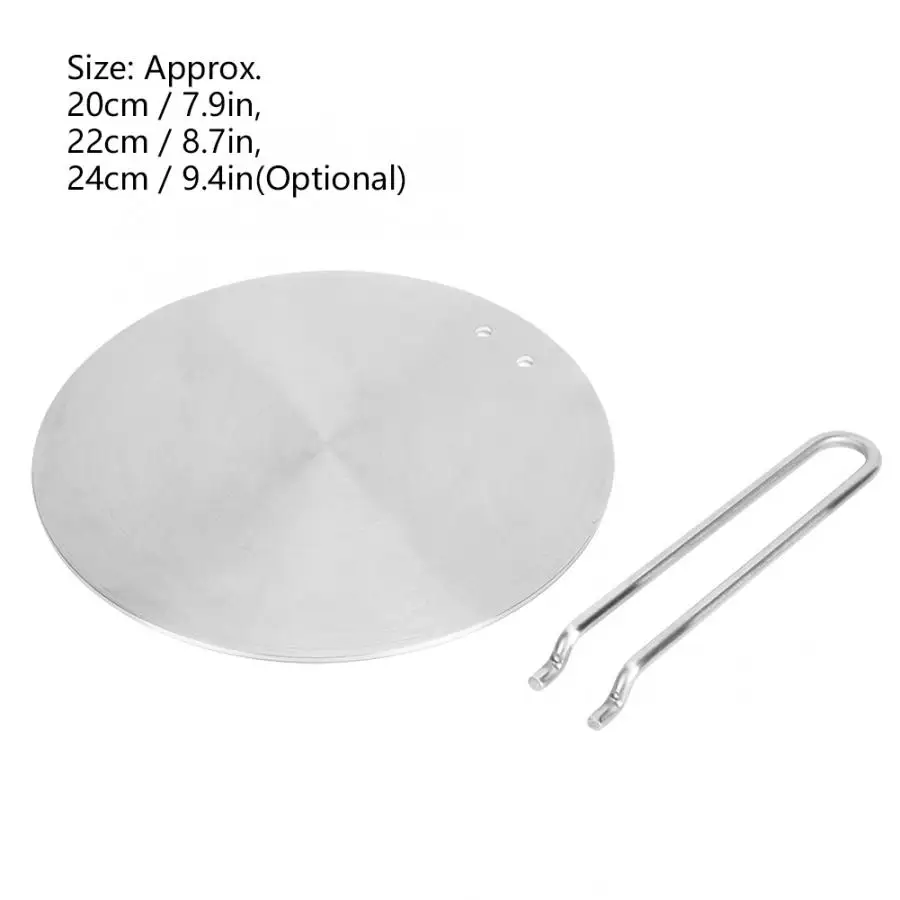 Heat Diffuser Plate 22cm Stainless Steel Induction Plate Adapter Converter Gas Electric Cooker Parts