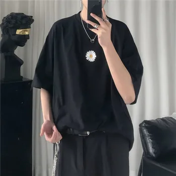 

NiceMix floral half sleeve t shirt big shirts men clothing summer kpop men 2020 oversized tees tiktok clothes young loose tshirt