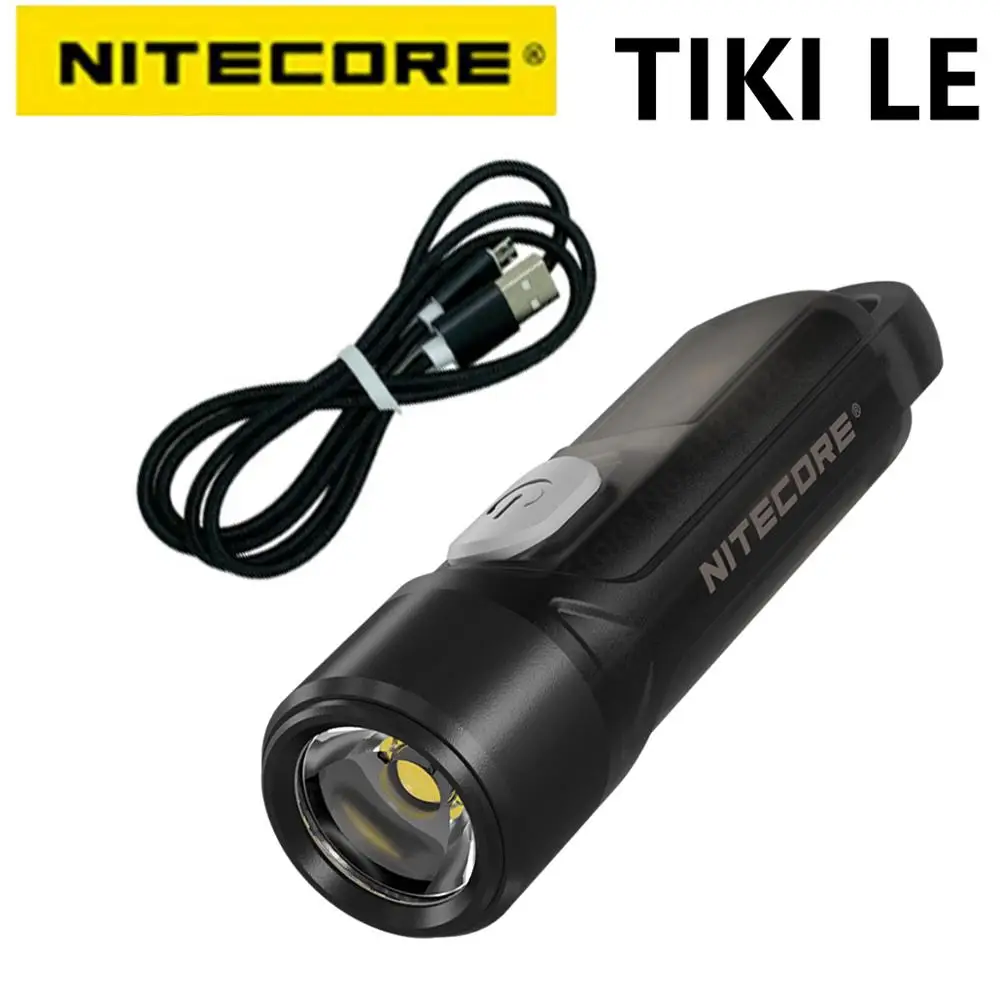 100% Original NITECORE TIKI GITD TIKI LE 300 Lumens MINI futuristic keychain light USB Rechargeable mini led torch Flashlights